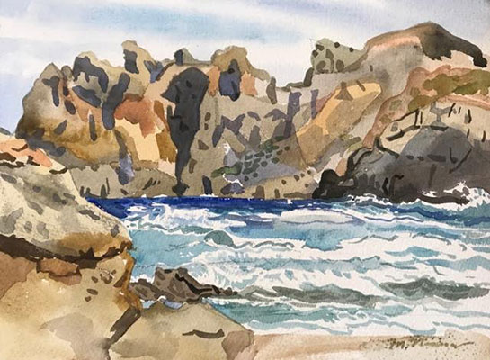 Windy Morning at the Cala, Cala San Vicenç, Mallorca